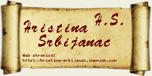 Hristina Srbijanac vizit kartica